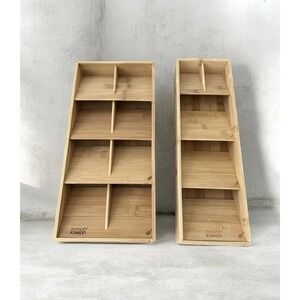 Joseph Joseph Bamboo Cutlery Drawer Organizer Set 5 & 8 Compartments